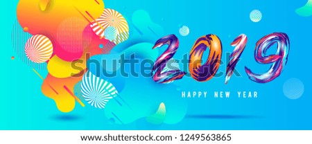 Happy New Year illustration. Vector Holiday Design for Premium Greeting Card, Party Invitation.