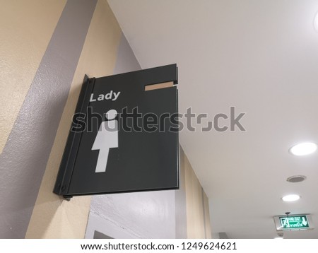 Lady Bathroom sign