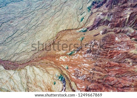 Desert from aerial photography