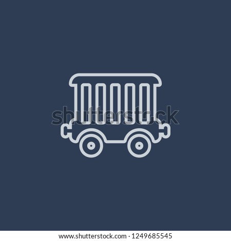 Circus Car icon. Circus Car linear design concept from Circus collection. Simple element vector illustration on dark blue background.