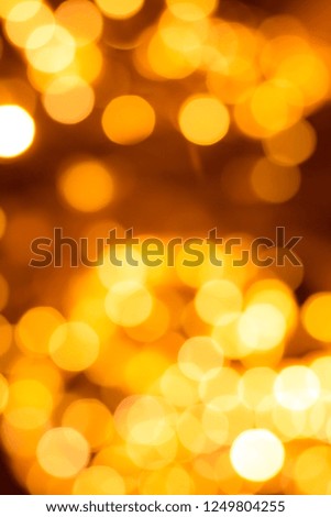 pattern bright yellow blur sphere golden garland abstract colorful background