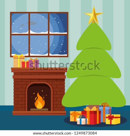 Pine tree icon. Merry Christmas season decoration figure theme.
