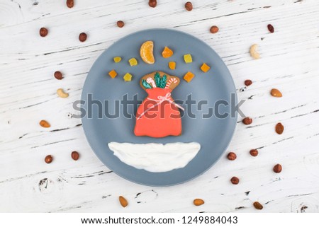 Christmas gingerbread cookies on a plate