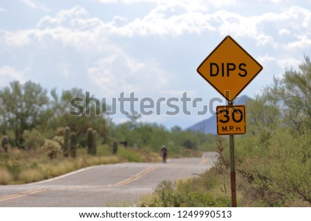 American road sign, Attention to DIPS