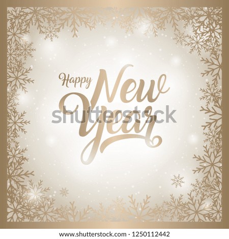 happy new year greeting card vector illustration