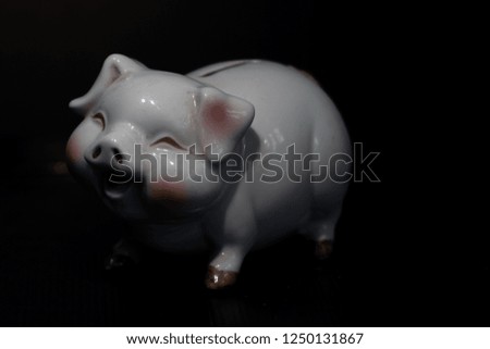 Piggy doll made of ceramic