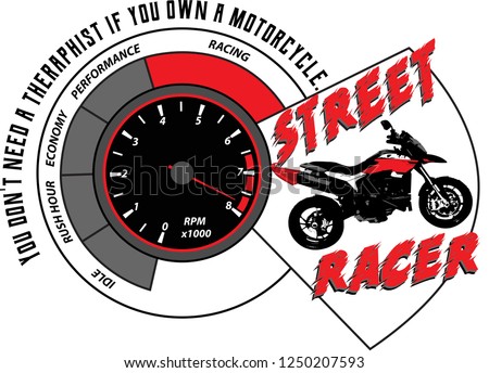 Street Racer Motorcycle Design Slogan