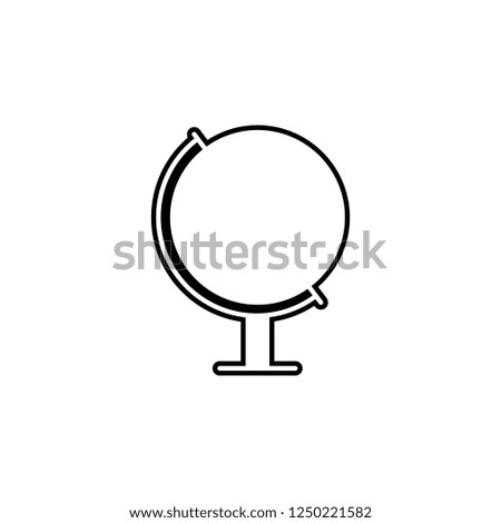 globe, sphere icon. Simple outline vector of Education set for UI and UX, website or mobile application