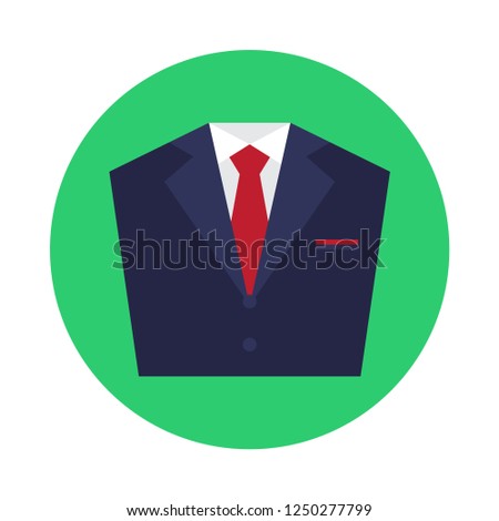 Suit flat icon. You can be used suit icon for several purposes like: websites, UI, UX, print templates, presentation templates, promotional materials, info-graphics, web and mobile phone apps.