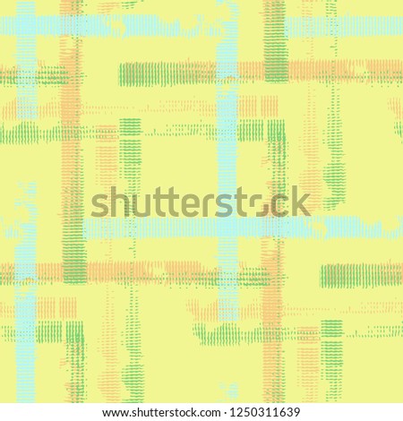 Tartan. Grunge Stripes. Abstract Texture with Horizontal and Vertical Strokes. Scribbled Grunge Rapport for Calico, Print, Textile. Scottish Motiff. Vector Texture.