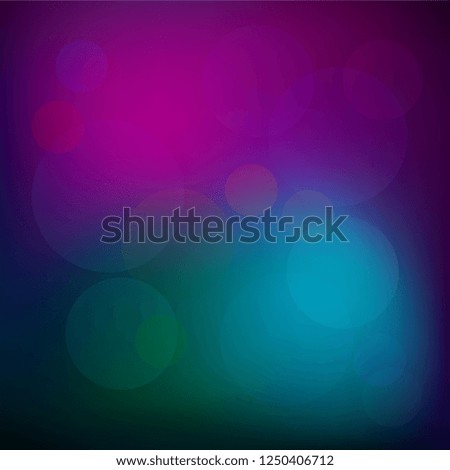 Blurred bokeh background with dark neon magenta, blue and green colors, highlights, glow. vector eps 10