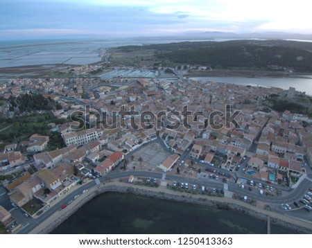 Gruissan. Village of France. Drone Photo