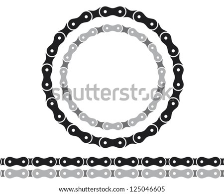 bicycle chain silhouettes