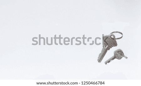 Key chain on white background