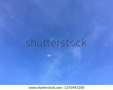 Blue sky with cloud. Clearing day and Good weather in the morning. Blue sky background.
