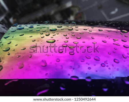 water drops on colorful background