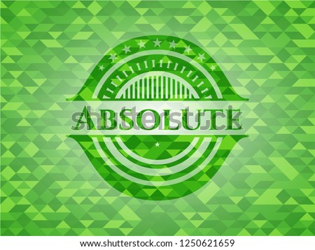 Absolute green mosaic emblem