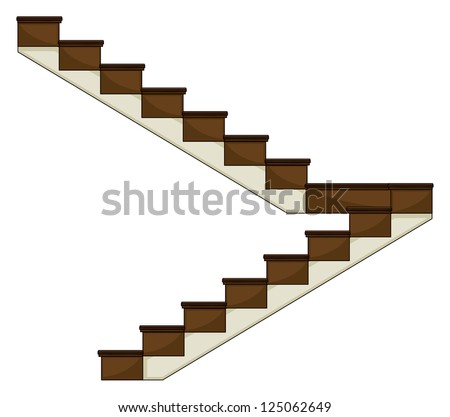Illustration of a staircase on a white background