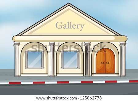 Illustration of a gallery house