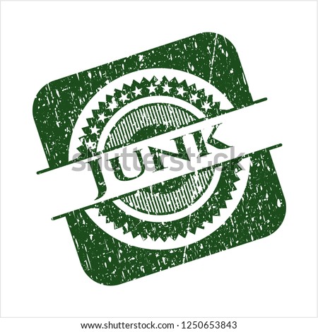 Green Junk distress rubber seal with grunge texture
