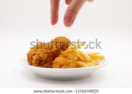 Fried chicken wings 
 Royalty-Free Stock Photo #1250658820