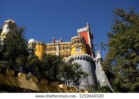 Pena Palace in syntra, portugal