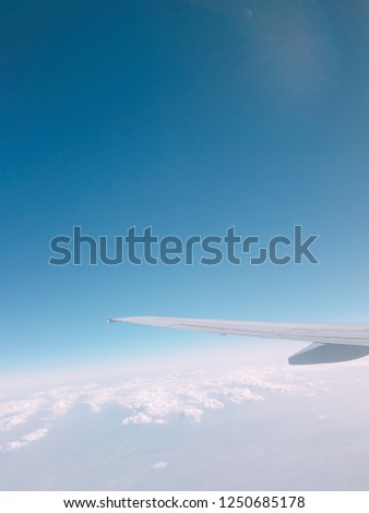 I took a picture outside the window during the flight.