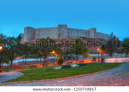Gaziantep Castle at dusk- Gaziantep, Turkey
