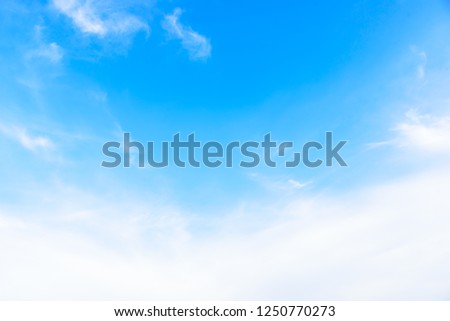 The nature of blue sky with cloud in the morning. Royalty-Free Stock Photo #1250770273