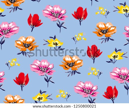 flowers pattern floral colorful various botanic garden for textile pattern,fashion print,fabric design