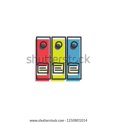 Binder stack clip art template. Business and finance concept icon. Vector illustration design eps10