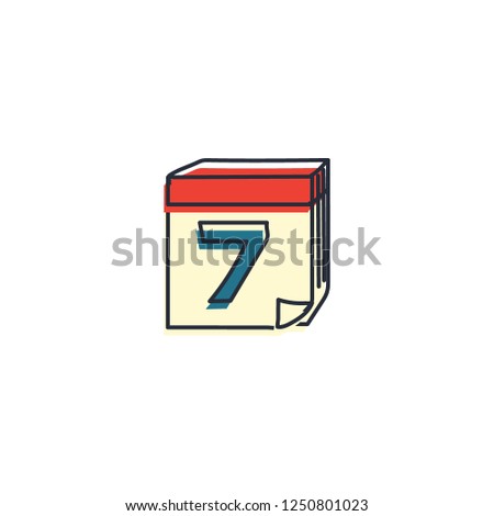 Wall calendar clip art template. Business and finance concept icon. Vector illustration design eps10