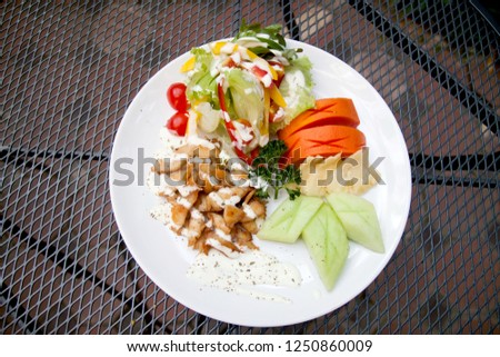 Salads on white plฟะำ