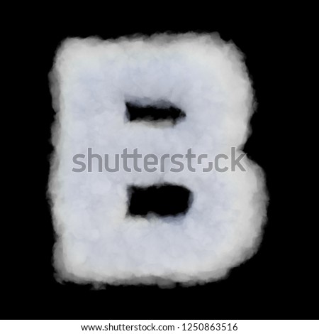 Puffy cloud Font set. Letters and numbers and symbols on black. Alphabet for sales, education and fun