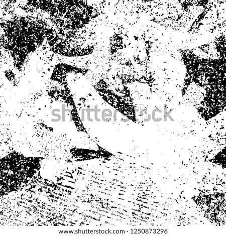 Grunge background black and white. Abstract monochrome texture. Old vintage antique surface