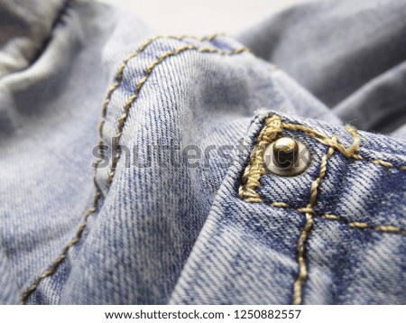 Close up photo about a light blue jeans.