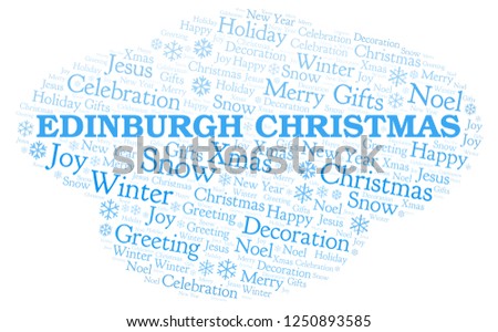 Edinburgh Christmas word cloud.