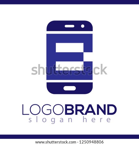 B Initial letter with Smart phone logo icon vector