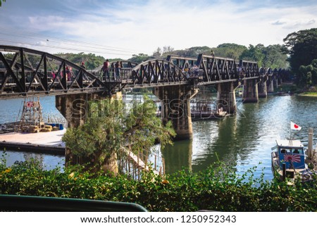 River Bridge in kanjanaburi thailand.