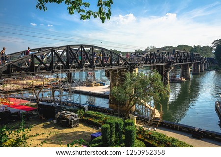 River Bridge in kanjanaburi thailand.