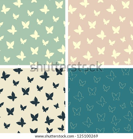 cute pattern with butterfly