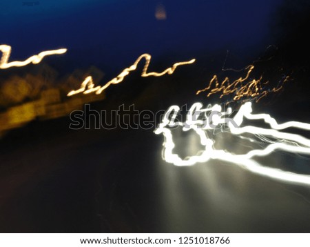 The beautiful of the light on the street in the night,Bokeh photography.