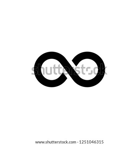 Infinity icon vector on white background editable