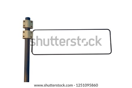 white board or billboard sign on white background