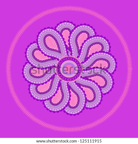 Abstract ornament in violet colors