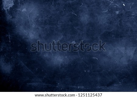 Blue scratched grunge background, distressed texture, old film effect