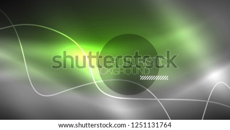 Neon lines wave background. Vector abstract composition