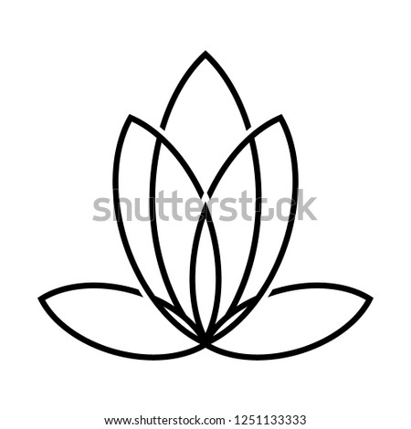 illustration line floral vector icon flower
