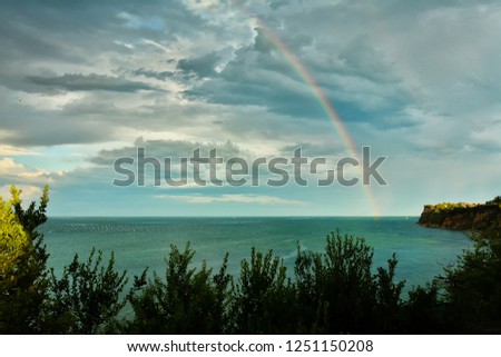 Seascape with Rainbow on the Aegean Sea - Makrigialos Katerini Grece