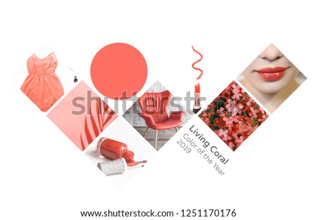 Collage Color of the year 2019 Living Coral Livingcoral